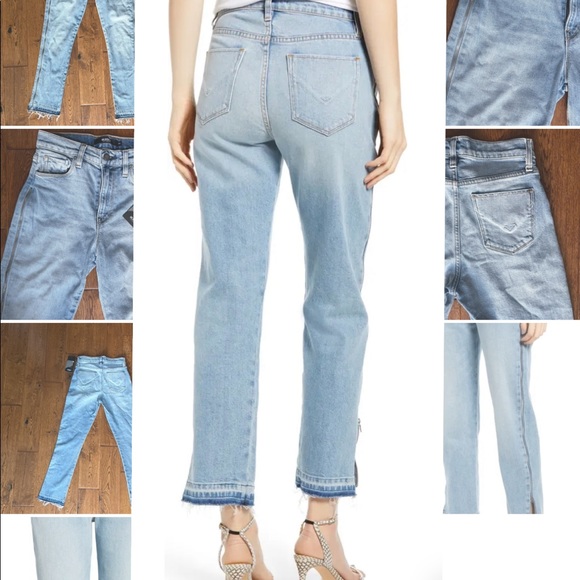 Hudson Women’s Holly Denim Released zipper jeans, raw hem - Picture 4 of 10